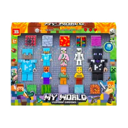 SET FIGURAS MINECRAFT ARMABLES Y BLOQUES - 3