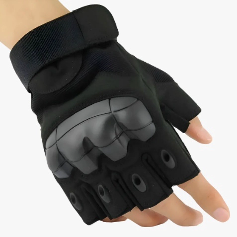 GUANTES MEDIO DEDO CORTOS PARA MOTOS CON PROTECCION GEL - 3