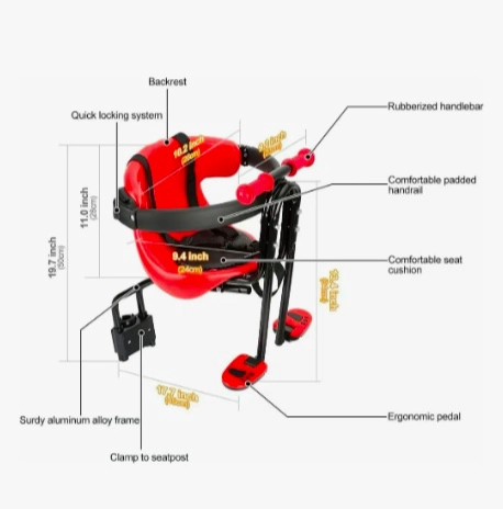 SILLA FRONTAL DE BICICLETA PARA NIÑOS - 3