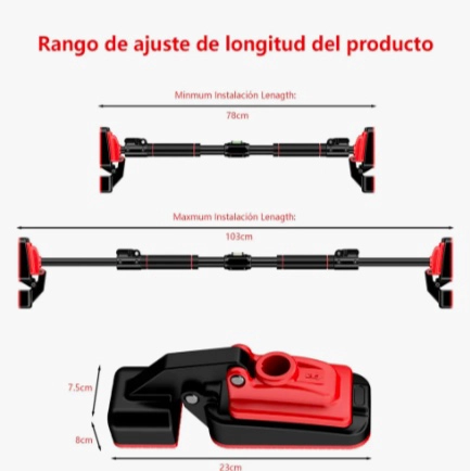 BARRA TRACCION SOPORTE 500KG HORIZONTAL PARED - 2