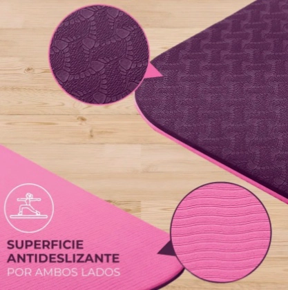 MAT YOGA COLCHONETA ECO 8MM DOBLE COLOR - 2