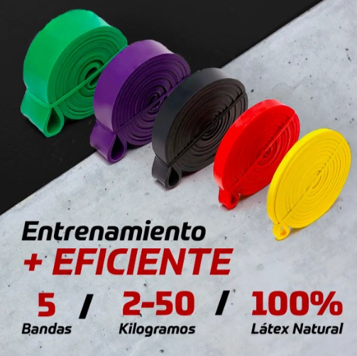SET 5 BANDAS ELASTICAS RESISTENCIA - 2