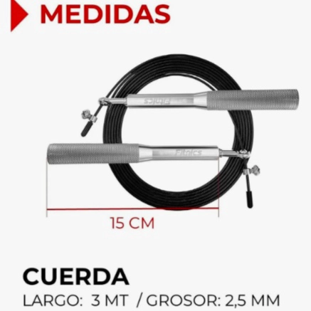 CUERDA SALTAR VELOCIDAD ALUMINIO NEGRO - 3