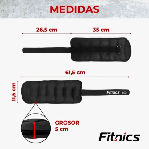 PESAS MUÑECA TOBILLERA DE 2KG C/U - 3