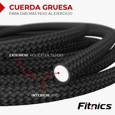 CUERDA PARA SALTAR CON PESO AJUSTABLE - 2