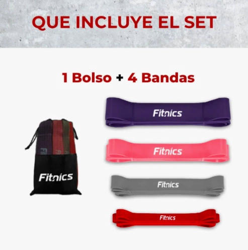 BANDAS ELASTICAS RESISTENCIA SET 4 LATEX - 3