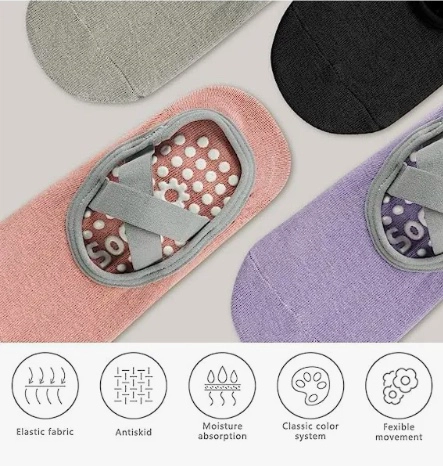 SET 4 PARES CALCETINES ANTIDESLIZANTES YOGA / PILATES - 3