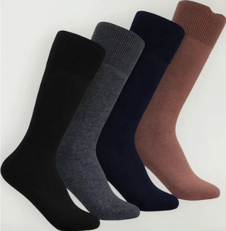 12 PARES CALCETIN LARGO DIABE TICO HOMBRE - 1
