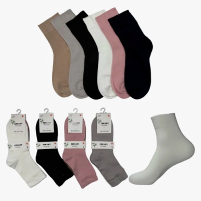 12 PARES CALCETIN MUJER LARGAS DIABE TICO - 1
