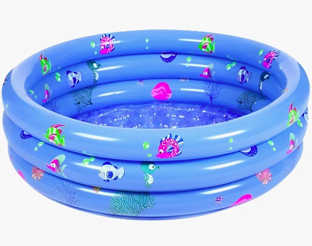 PISCINA INFLABLE PLASTICO 3 ANILLOS 140 X 40 CM - 1