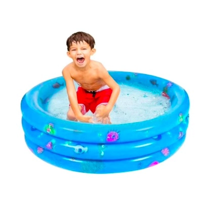 PISCINA INFLABLE PLASTICO 3 ANILLOS 140 X 40 CM - 2