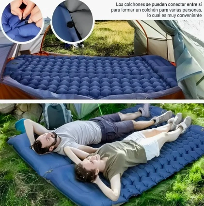 COLCHONETA INFLABLE PLEGABLE PARA ACAMPADA - 6