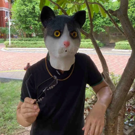 MASCARA DE GATO DE LATEX DISFRAZ - 2