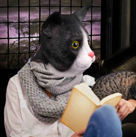 MASCARA DE GATO DE LATEX DISFRAZ - 3