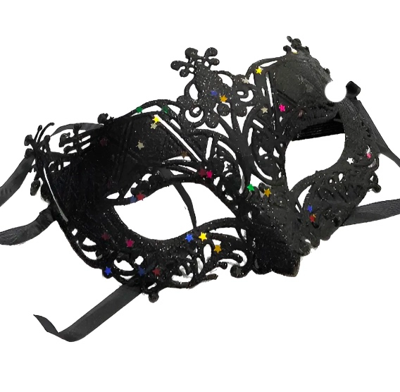 MASCARA VENECIANA ANTIFAZ NEGRO - 1