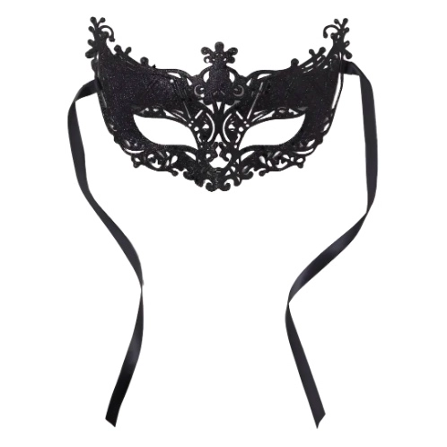 MASCARA VENECIANA ANTIFAZ NEGRO - 3