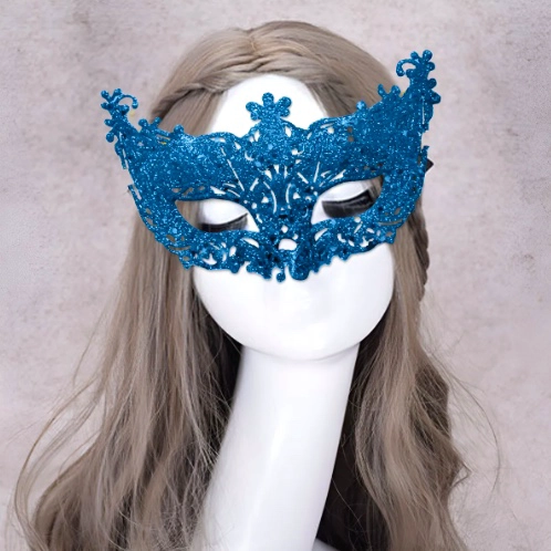 MASCARA VENECIANA ANTIFAZ TURQUESA - 1