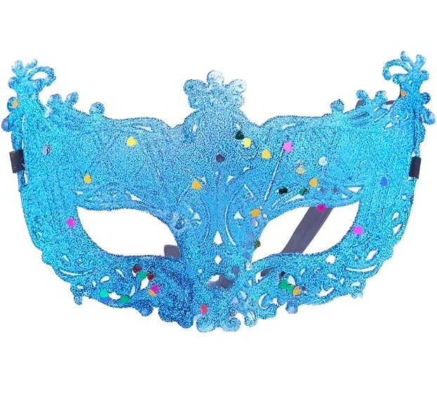 MASCARA VENECIANA ANTIFAZ TURQUESA - 2