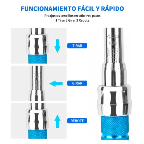LLAVE DE TORQUE PROFESIONAL, 1/4, 2-24NM, 25PIEZAS - 3