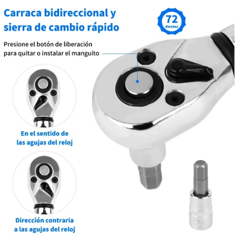 LLAVE DE TORQUE PROFESIONAL, 1/4, 2-24NM, 25PIEZAS - 4