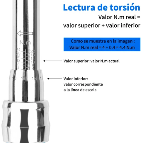 LLAVE DE TORQUE PROFESIONAL, 1/4, 2-24NM, 25PIEZAS - 5
