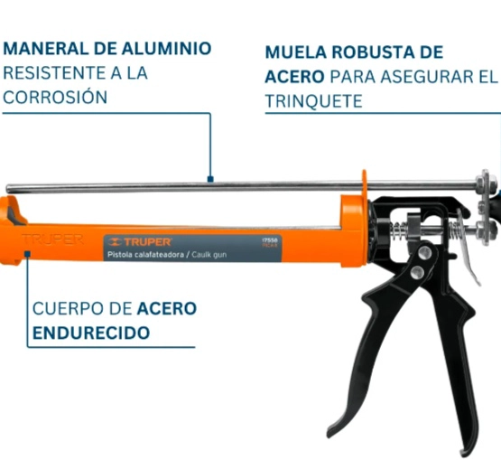 PISTOLA CALAFATERA TRUPER REFORZADA DOBLE VARILLA - 3