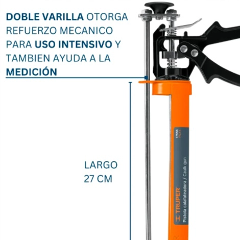 PISTOLA CALAFATERA TRUPER REFORZADA DOBLE VARILLA - 4