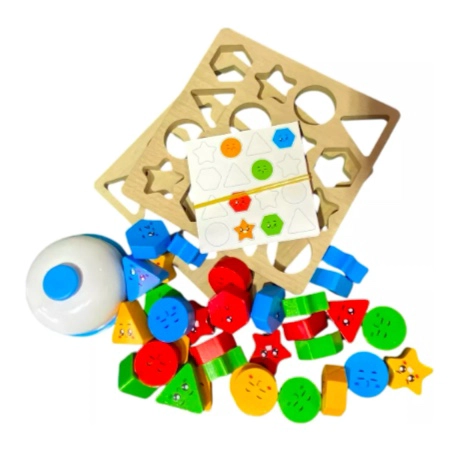 JUEGO DE EMOCIONES FIGURAS GEOME TRICAS DE MADERA - 1