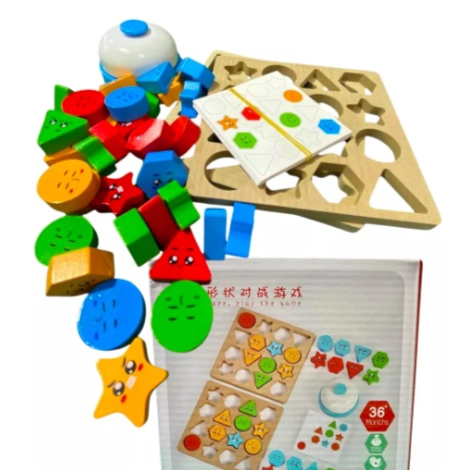 JUEGO DE EMOCIONES FIGURAS GEOME TRICAS DE MADERA - 3