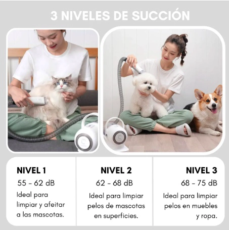 ASPIRADORA CORTA PELO PROFESIONAL PARA MASCOTA - 2