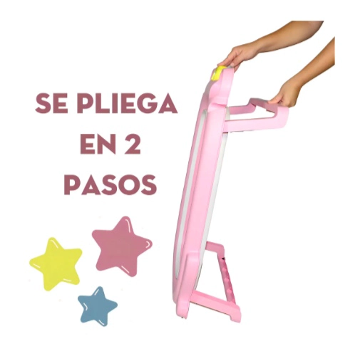 TINA SAPITO BEBE BAÑERA PLEGABLE + COJIN GRANDE REFORZADO COLOR RANITA ROSA + COJIN ROSA - 4