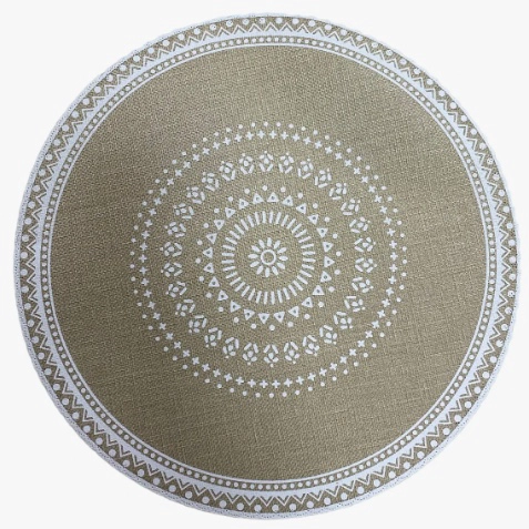 SET DE 6 INDIVIDUALES REDONDOS BEIGE - 1