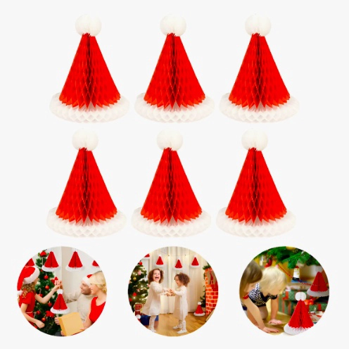 PACK X6 GUIRNALDA DE PAPEL ARBOL DE NAVIDAD - 1
