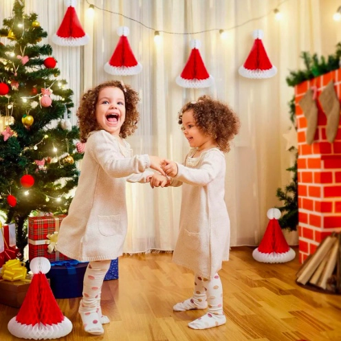 PACK X6 GUIRNALDA DE PAPEL ARBOL DE NAVIDAD - 4