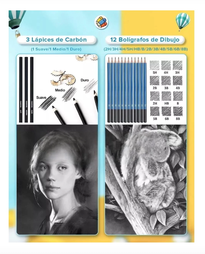 KIT DE LAPICES DE DIBUJO - 5