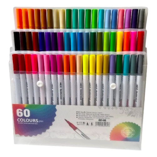 LIBRO PARA COLOREAR MANDALA + MALETA 60 LAPICES DOBLE PUNTA - 3
