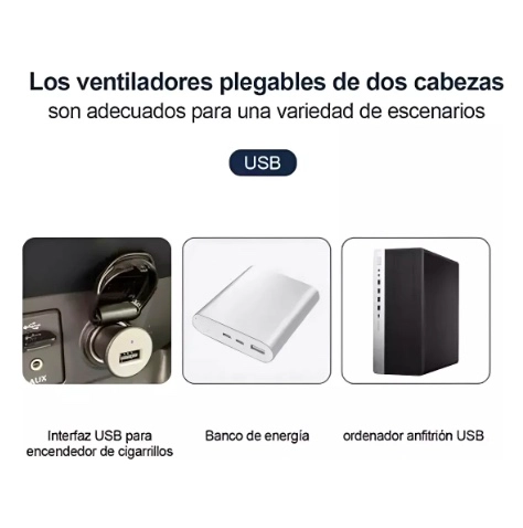 VENTILADOR ESCRITORIO USB DOBLE CABEZAL - 5