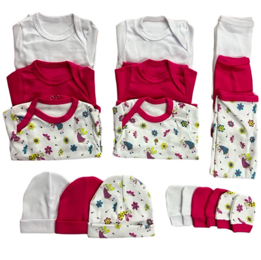 PACK AJUAR BEBE  100% ALGODON (0-3 MESES) - 1