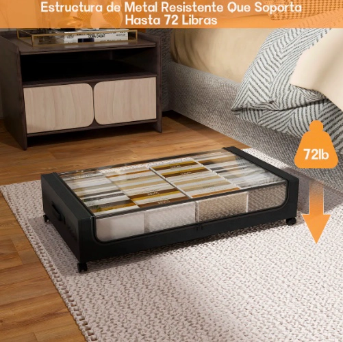 ALMACENAMIENTO DEBAJO DE LA CAMA CON RUEDAS - 5