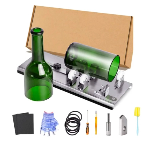 CORTADOR DE BOTELLAS DE VIDRIO + KIT ACCESORIOS - 1