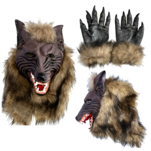 MASCARA DE CABEZA DE LOBO - 1