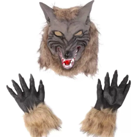 MASCARA DE CABEZA DE LOBO - 4