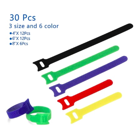 KIT ORGANIZADOR DE GESTION DE CABLES DE 204 PIEZAS - 5