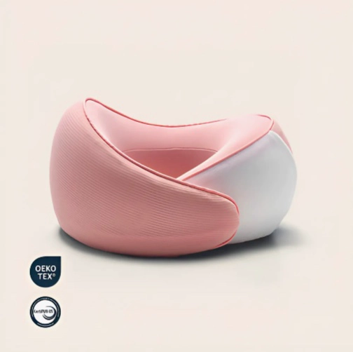 COJIN DE CUELLO ALMOHADA VIAJE ROSADO - 1