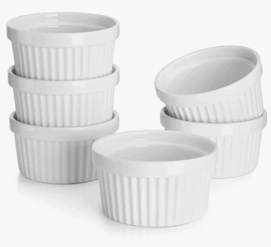 PACK 4 RAMEKIN BLANCO POCILLO PARA HORNO 120ML - 1