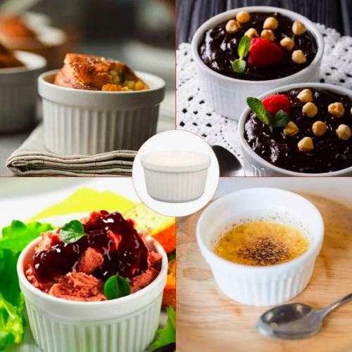 PACK 4 RAMEKIN BLANCO POCILLO PARA HORNO 120ML - 4