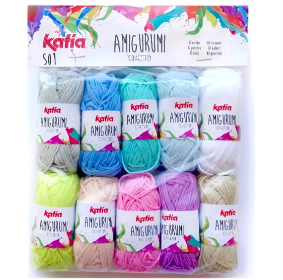 SET AMIGURUMI KATIA 10 OVILLOS DE 10 GRAMOS COLOR S06 - 1