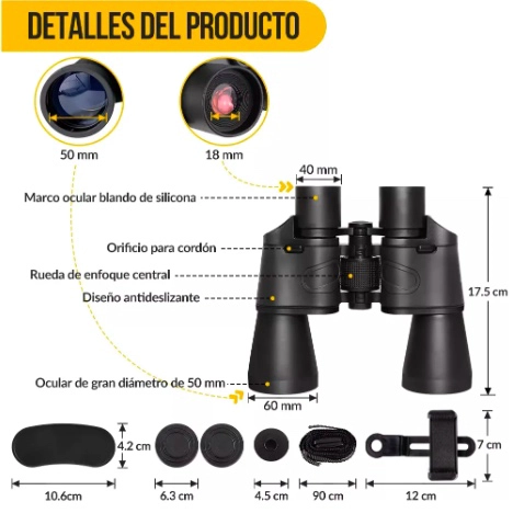 BINOCULARES TELESCOPICOS HD PROFESIONALE DE ALTA 80X80 3000M NEGRO - 2