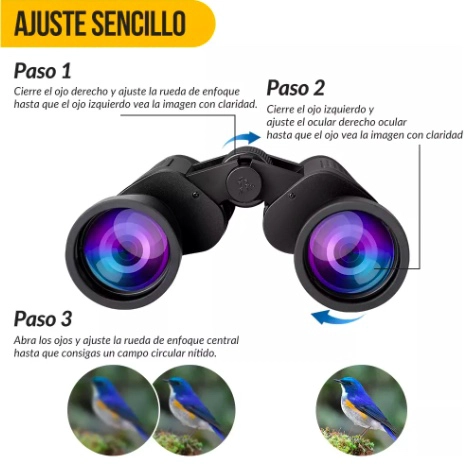 BINOCULARES TELESCOPICOS HD PROFESIONALE DE ALTA 80X80 3000M NEGRO - 3
