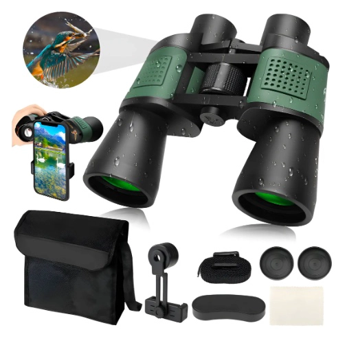 BINOCULARES TELESCOPICOS HD PROFESIONALE DE ALTA 80X80 3000M VERDE - 1